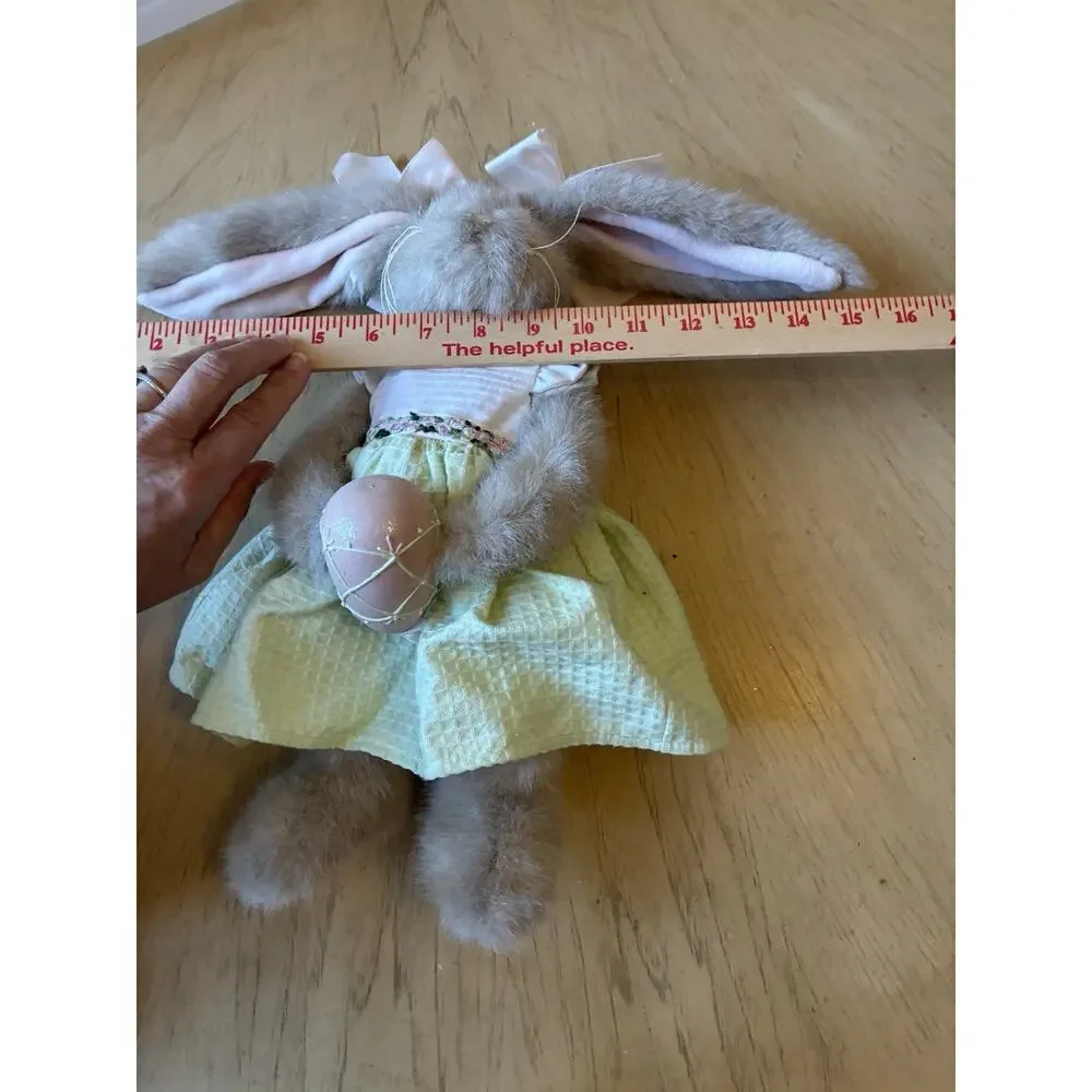 Vtg Bearington Collection Meg Egg Easter Bunny Rabbits Plush Twin Sister Lot 2